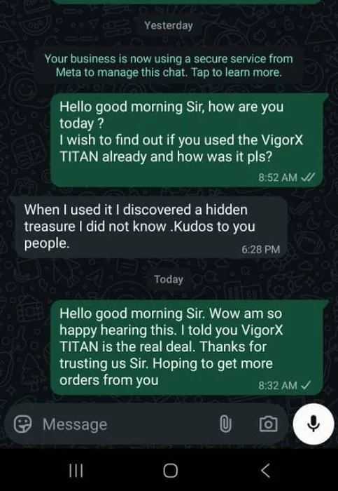 Early testimonial proof 1
